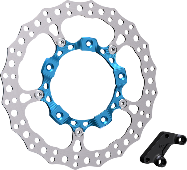 Arlen Ness 300-005 Rotor 14" - Front Right - Blue