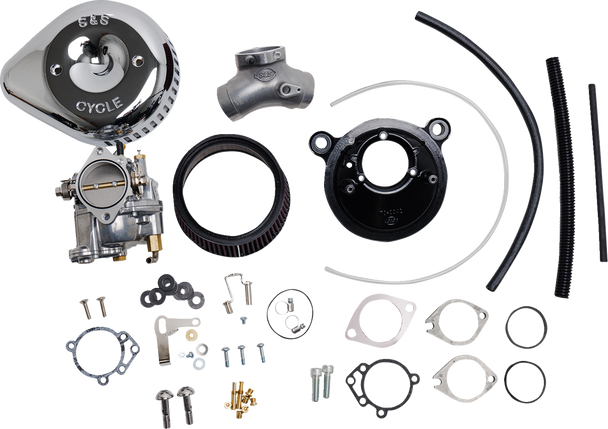 S&S Cycle 110-0147 Super G Carburetor with Stealth Air Cleaner Kit - Evolution