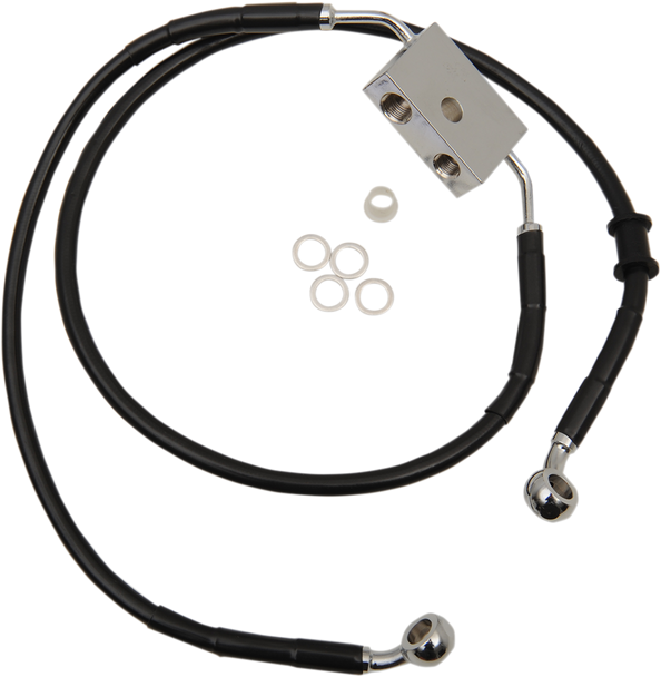 DRAG SPECIALTIES 1741-5321 FRT BRAKE LINE XL BK +6