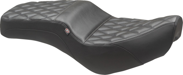 Mustang 84003 Squareback Seat - Black - Double Diamond - Rebel 300/500 17-23