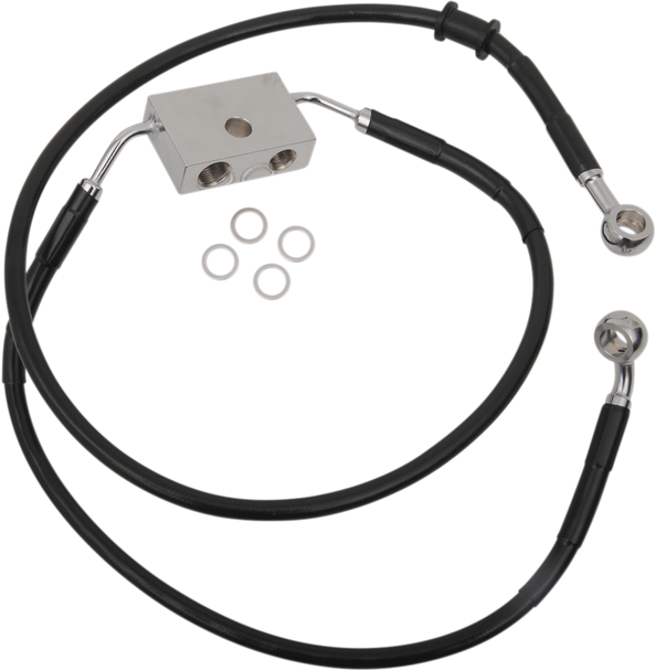 DRAG SPECIALTIES 1741-5297 FRT BRAKE LINE XL BK +10