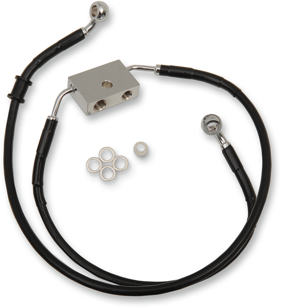 DRAG SPECIALTIES 1741-5339 FRT BRAKE LINE XL BK +10