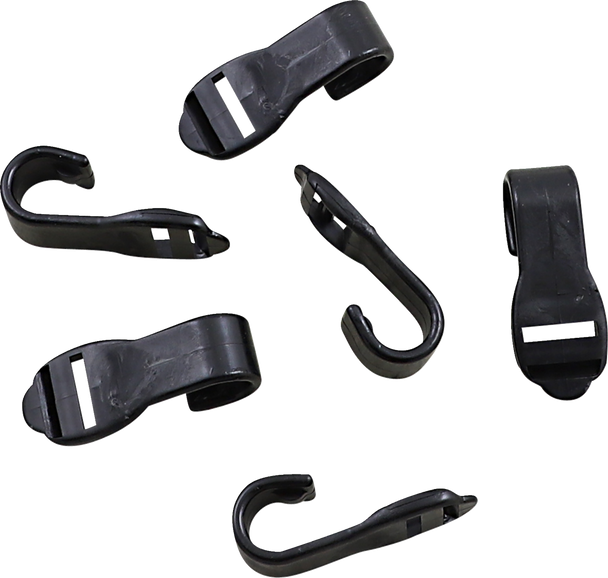 Parts Unlimited 4003-0150 Cover Hooks - Snowmobile - Black - 6 Pack