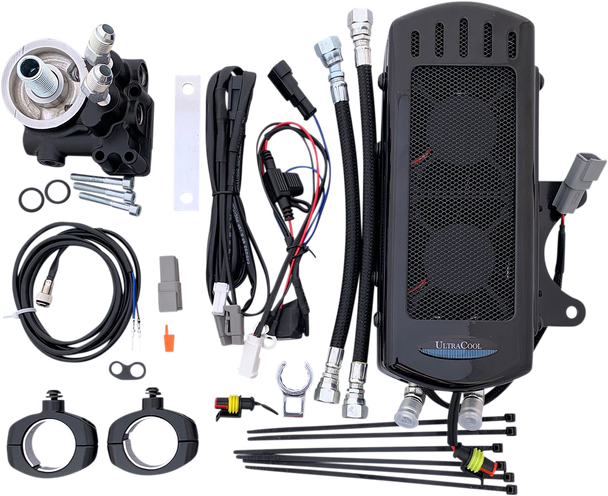 Ultracool IN-1G Oil Cooler Kit - Gloss Black - for Indian