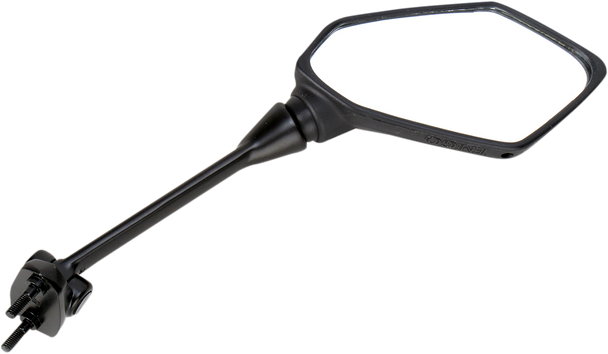 Emgo 20-49211 Mirror - Side View - Polygon - Black - Right