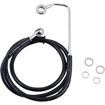 Drag Specialties 1741-5762 Brake Line - +6" - Black - '15-'17 Softail