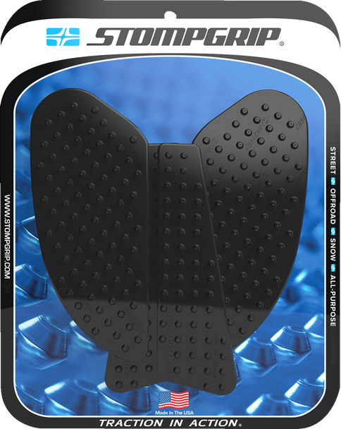 Stompgrip 55-10-0201B Tank Grips - Volcano - Black - for Kawasaki - Z 21-25
