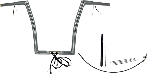 Fat Baggers Inc. 712916 Ez Install Wired 1-1/4" Flat Top Handlebar Kit - 16"