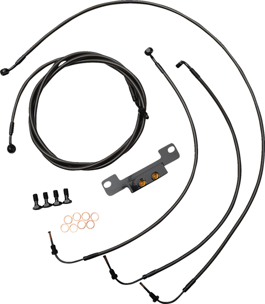La Choppers LA-8056KT-08M Standard Midnight Braided Handlebar Cable/Brake Line