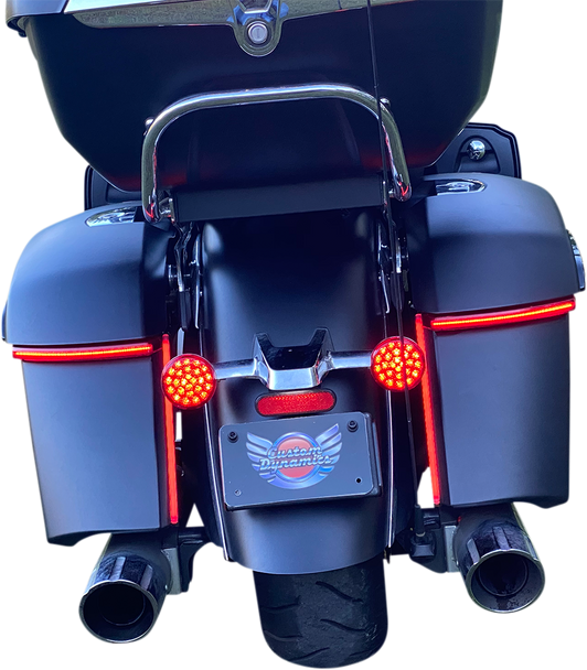 Custom Dynamics CD-INDBAG-SWN-R Saddle Bag Lights - Red Lens - for Indian
