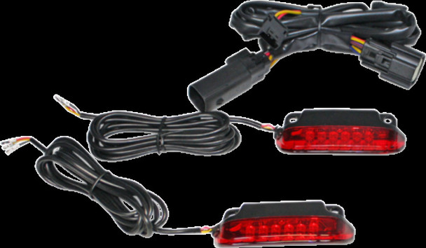 Custom Dynamics Saddlebag Rail LED Light Bar w/ Red Lens for Harley 10-13 FLHX