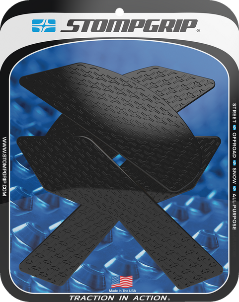 Stompgrip 55-14-0144B Tank Grips - Icon - Black - for Kawasaki - Z 17-25