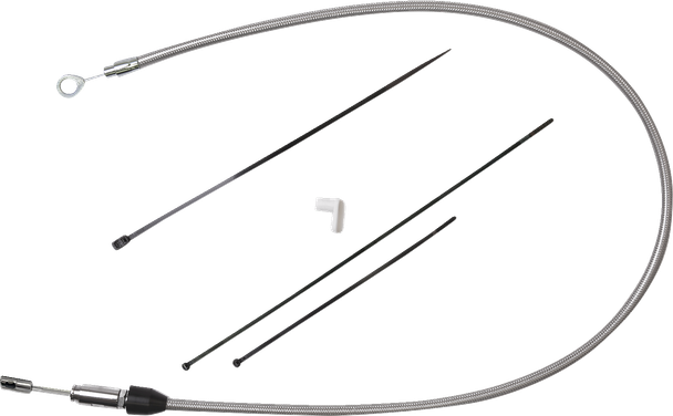 Drag Specialties Quick Connect Clutch Cable - Upper - 36" - Stainless Steel