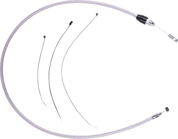 Drag Specialties Quick Connect Clutch Cable - Upper - Stainless Steel