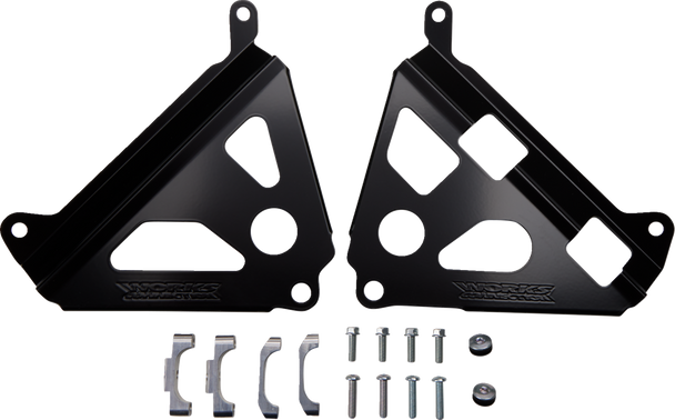 Works Connection 18-B181 Radiator Brace Set - Black - for Yamaha