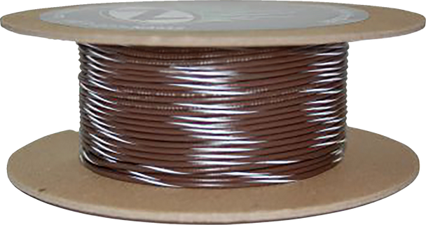 Namz NWR-19-100-20 100' Wire Spool - 20 Gauge - Brown/White