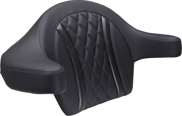 Mustang 88430SB Deluxe Extended Arm Wrap-around Backrest - FLT/FLH 23-25