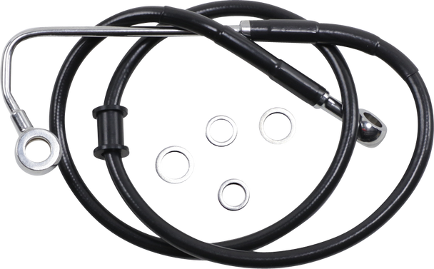 DRAG SPECIALTIES 1741-5760 BLACK BRAKE LINE 15-17 SOFTAIL +2"