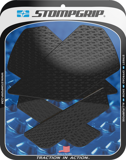 Stompgrip 55-14-0175B Tank Grips - Icon - Black - for Bmw - F 20-25
