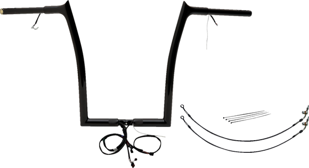 Fat Baggers Inc. 902916-B Ez Install Wired 1-1/4" Pointed Top Handlebar Kit