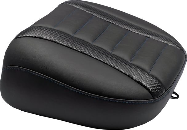 Mustang 88402SB Deluxe Touring Passenger Seat - Sky Blue Stitch - FLT/FLH 23-25