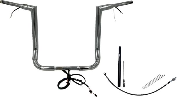Fat Baggers Inc. 612016 Ez Install Wired 1-1/2" Flat Top Handlebar Kit - 16"