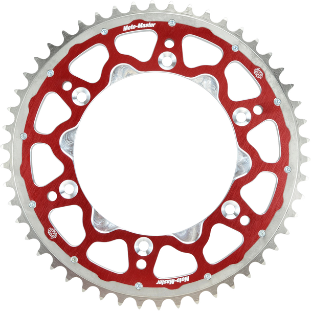 MOTO-MASTER 620073349 Fusion Series Dual Ring Rear Sprocket - 49 Tooth - Red
