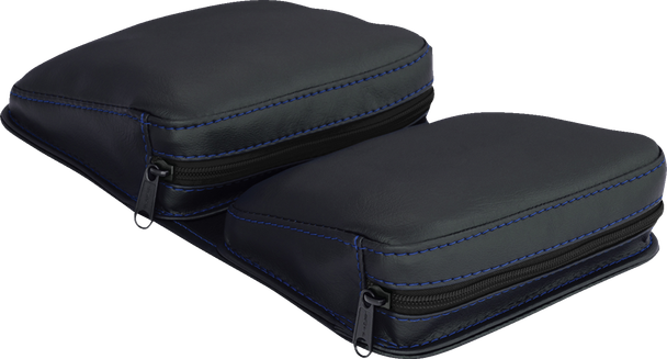 Show Chrome H44-4BLUE Kaliber Dash Pouch - Black with Blue Stitching
