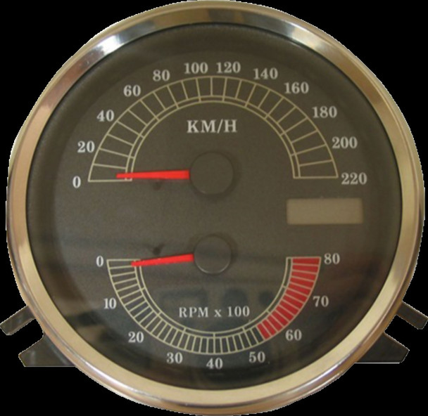 DRAG SPECIALTIES 2210-0332 SPEEDO W/TACH FLHR KM/H