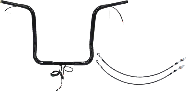 Fat Baggers Inc. 901516-B Ez Install Wired 1-1/4" Round Top Handlebar Kit - 16"