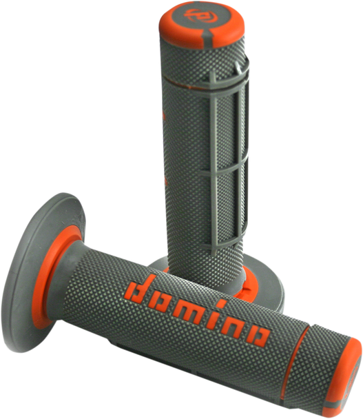 Domino A02041C4552A7-1 Dually Grips - Half Waffle - Gray/Orange