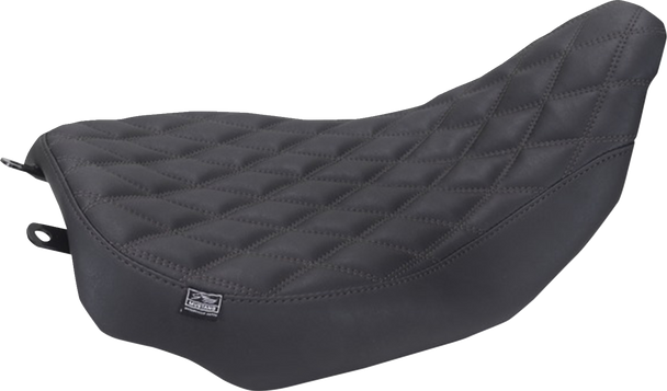 Mustang 88020 Runaround Solo Seat - Double Diamond - Black Stch - FLT/FLH 23-25