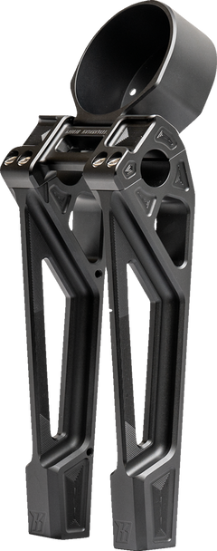 Kodlin USA K55130 Fastback Risers - Includes Clamp & Gauge Bracket - 10" - Black