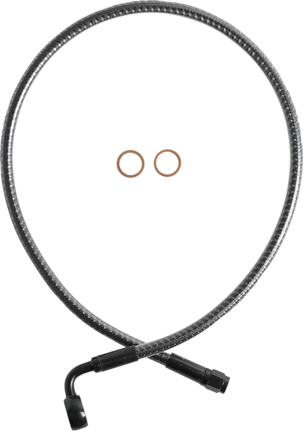 Magnum Shielding AS778026 Brake Line - Front - 12 mm - 90° - 26" - Karbonfibr