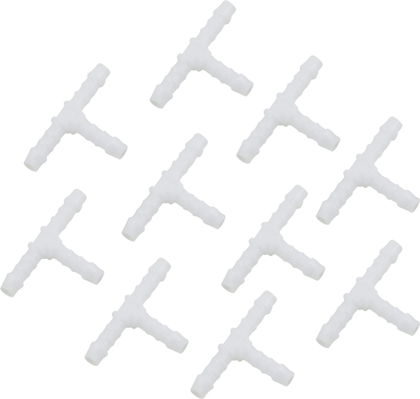 Motion Pro 12-0019 Fuel Line Fittings - T-Connector - 1/4" - 10-Pack