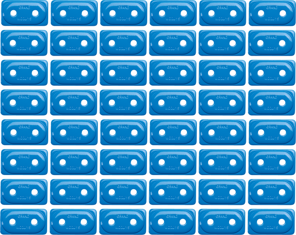 WOODY'S ADG-3825-48 Support Plates - Grand Digger - Blue - Double - 48 Pack