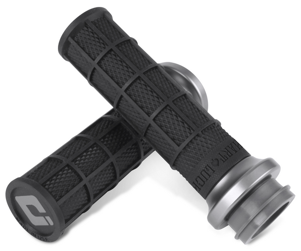 Odi V31HCW-Bh-H Hart-Luck Signature V-Twin Lock-On Grips - Black/Gunmetal