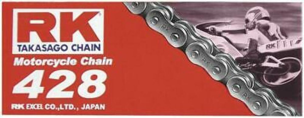 RK 428 M Standard Chain 134 Links Natural #M428-134 fits Suzuki/Kawasaki