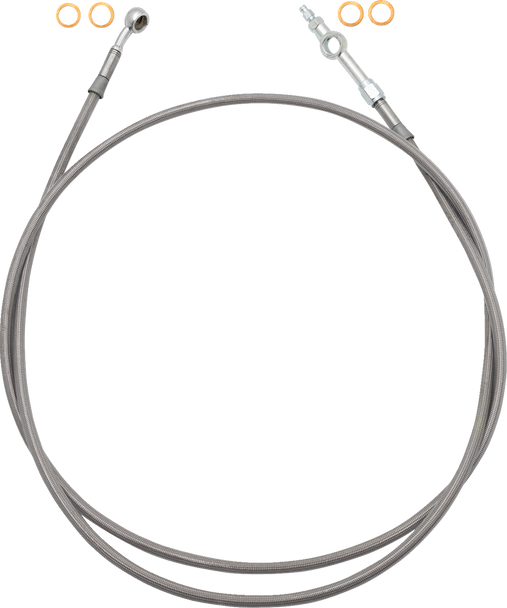 FAT Baggers INC. 120067 Ez Install Brake Line - 67" - Stainless Steel Braid