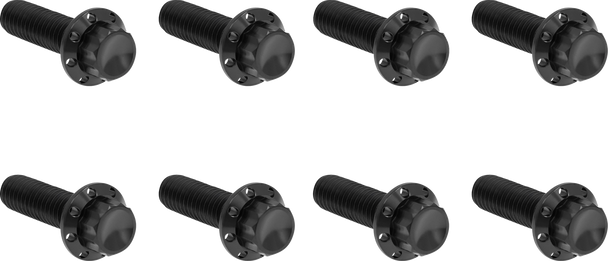 Arlen Ness 300-710 Bolt Kit - Trap Door - Titanium - 12-Point - M8 - Black