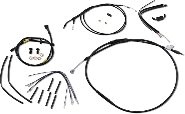 Burly Brand B30-1216 Handlebar Cable and Brake Line Kit for Wide Glide Gorilla