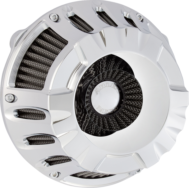 Arlen Ness 600-228 Inverted Series Air Cleaner Kit - Deep Cut - Chrome