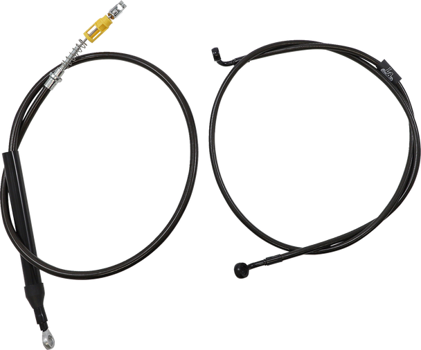La Choppers LA-8156KT2-16M Complete Midnight Braided Cable Kit - 18-22 Softail