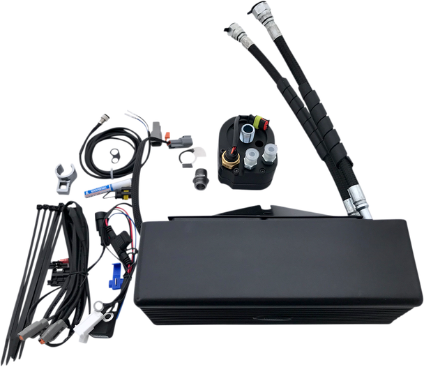 Ultracool DY-1FSS Oil Cooler Kit - Flat Black - Dyna