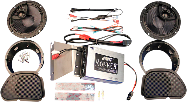J & M RPKT-200HR13 200 W Amplifier/Speaker Kit - 98-13 Fltr