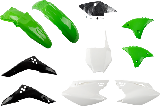 UFO KAKIT204@999 Repl Body Kit - Oem Green/White/Black - for Kawasaki - Kxf 06