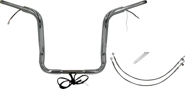 Fat Baggers Inc. 801516 Ez Install Wired 1-1/2" Round Top Handlebar Kit - 16"