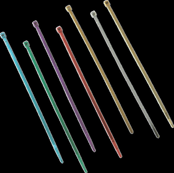 DRAG SPECIALTIES DS-193048 CHROME CABLE TIE 4" 10 PK