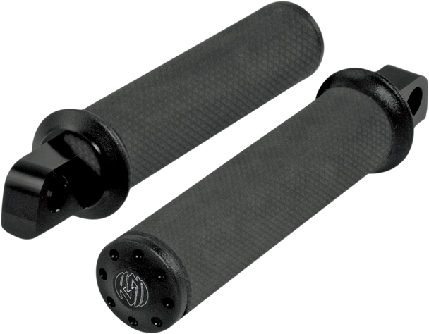 RSD Tracker Footpegs with Straight Male Mounts - Black Ops 0035-1088-SMB