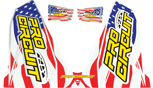 PRO Circuit D22MINI-SS T-6 Mini/Dual Decal - Stars and Stripes
